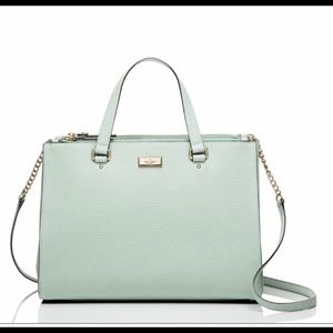 Kate Spade Mint Green double zipper Handbag